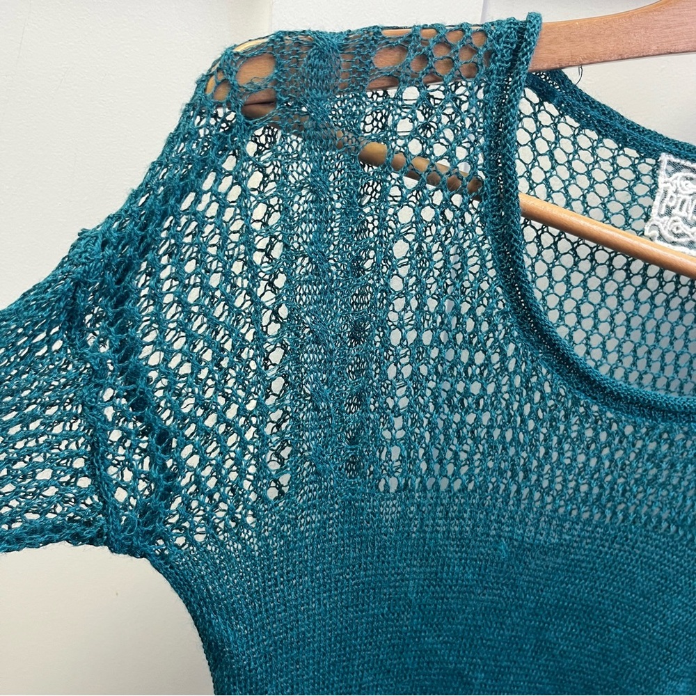 Pink Martini turquoise knit long sleeve top size XS - Picture 3 of 6